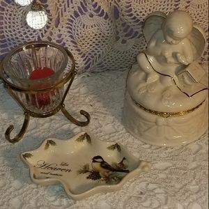 Christmas Brass & Porcelain Display